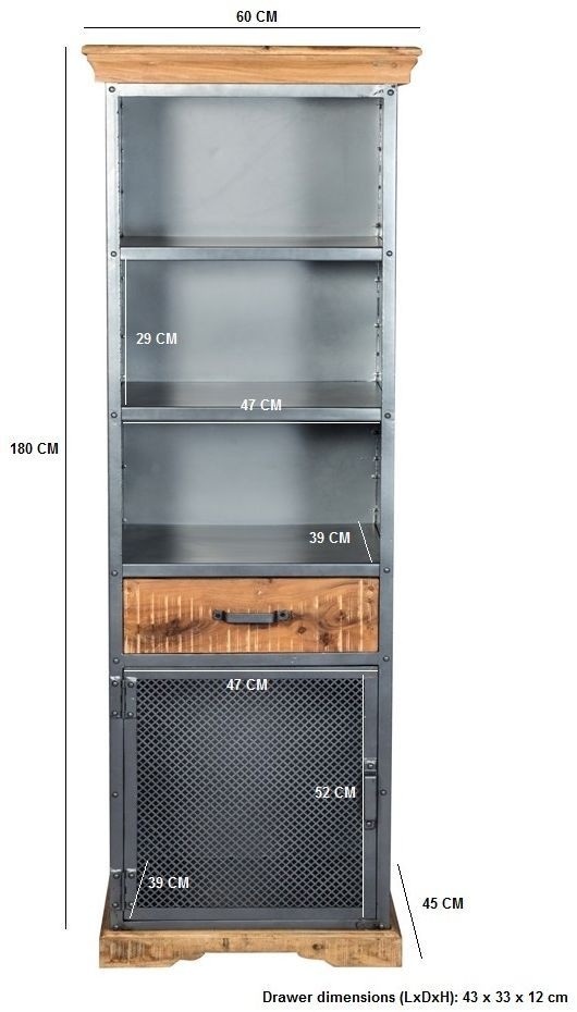 Product photograph of Metropolis Gun Metal Industrial Bookcase from Choice Furniture Superstore.