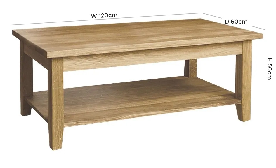 Product photograph of Tch Windsor Oak Coffee Table from Choice Furniture Superstore.