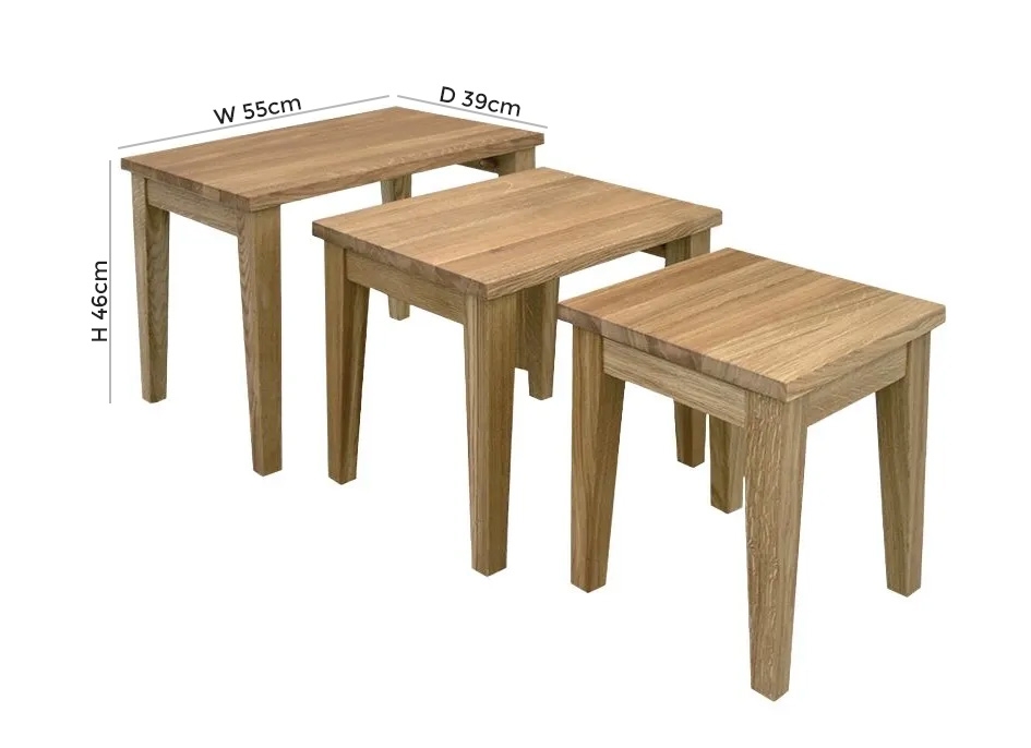Product photograph of Tch Windsor Oak Nest Of Table from Choice Furniture Superstore.