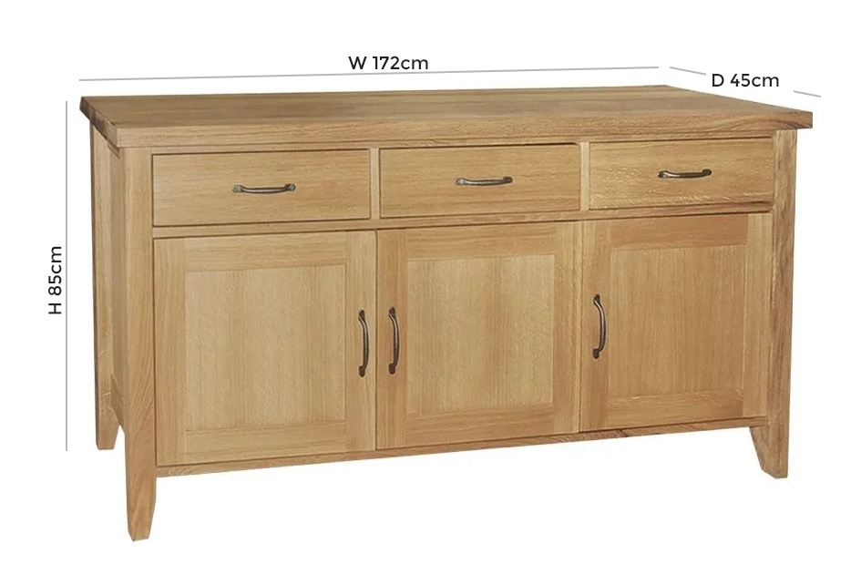 Product photograph of Tch Windsor Oak Wide Sideboard from Choice Furniture Superstore.