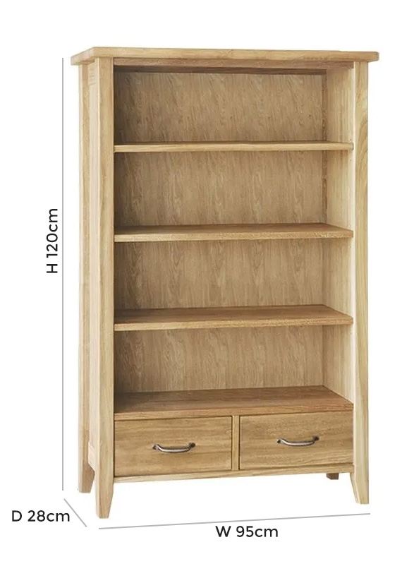 Product photograph of Tch Windsor Oak Bookcase from Choice Furniture Superstore.