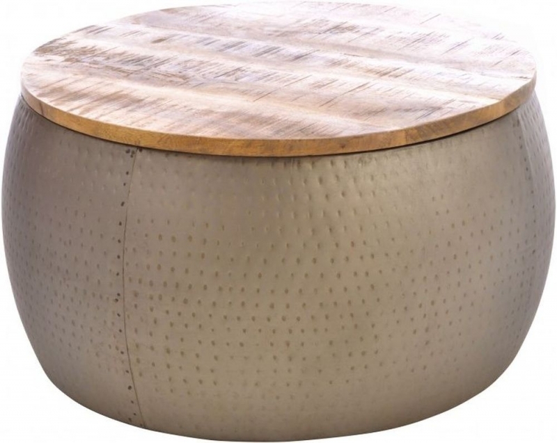 Product photograph of Old Empire Mango Wood Top Round Coffee Table from Choice Furniture Superstore.