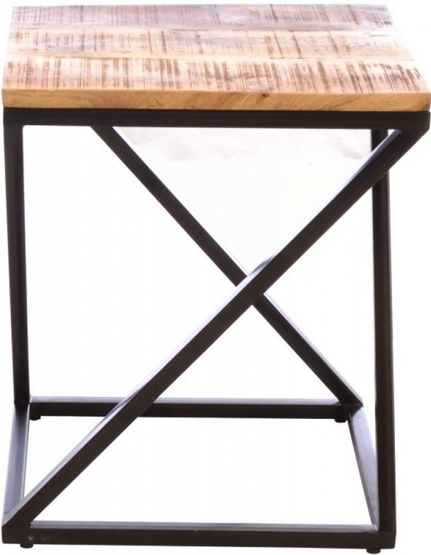 Product photograph of Old Empire Mango Wood Angled Nest Of Tables from Choice Furniture Superstore.