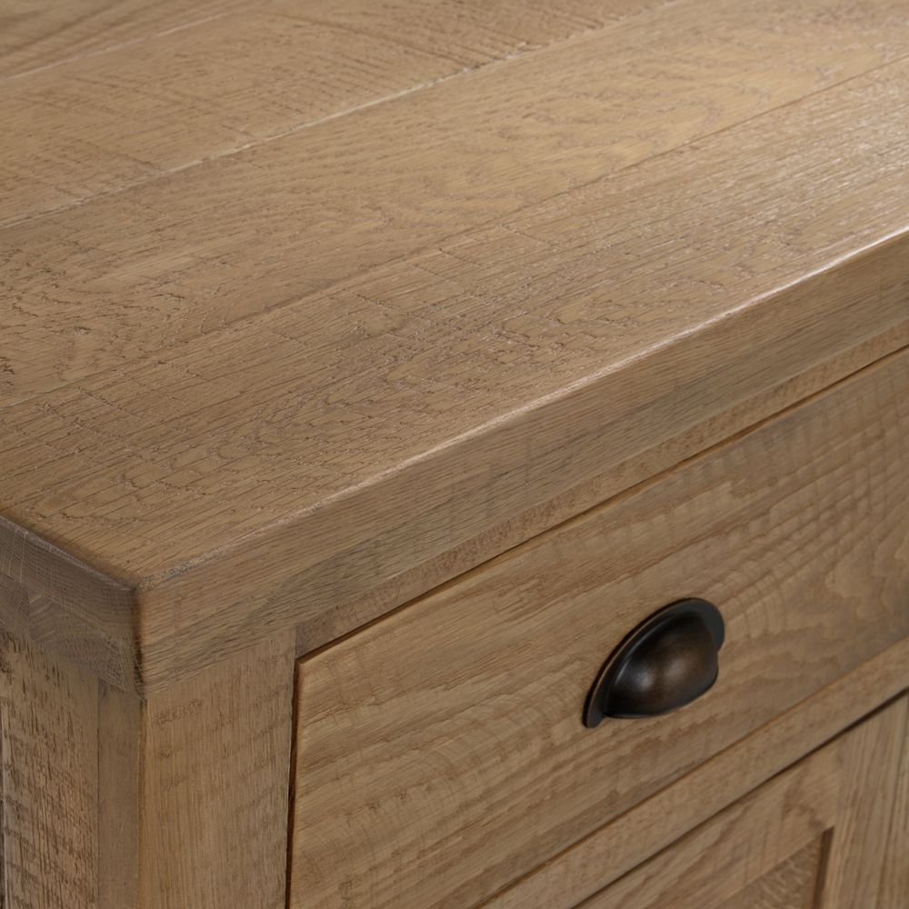 Product photograph of Bourg Rough Sawn Oak Console Table With 2 Drawers from Choice Furniture Superstore.