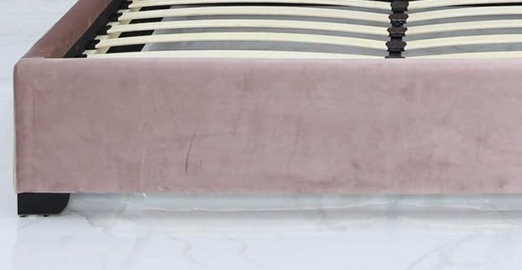 Product photograph of Monaco Rose Pink Velvet 5ft Bed Frame from Choice Furniture Superstore.