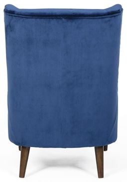 Product photograph of Freya Blue Fabric Winged Back Accent Chair from Choice Furniture Superstore.