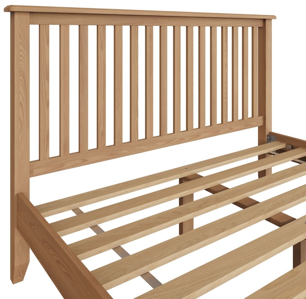 Product photograph of Eva Light Oak Bed from Choice Furniture Superstore.
