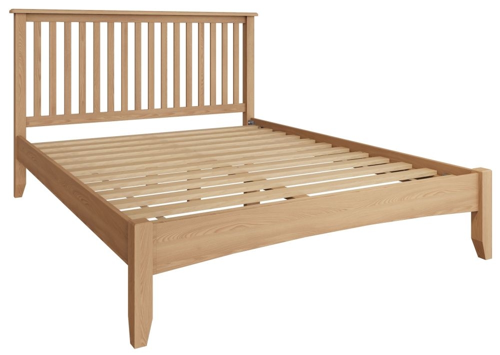 Product photograph of Eva Light Oak Bed from Choice Furniture Superstore.