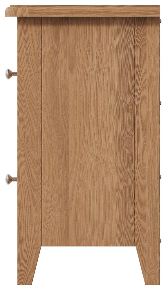 Product photograph of Eva Light Oak 2 Drawer Bedside Cabinet from Choice Furniture Superstore.