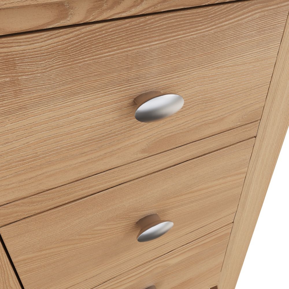 Product photograph of Eva Light Oak 3 Drawer Bedside Cabinet from Choice Furniture Superstore.