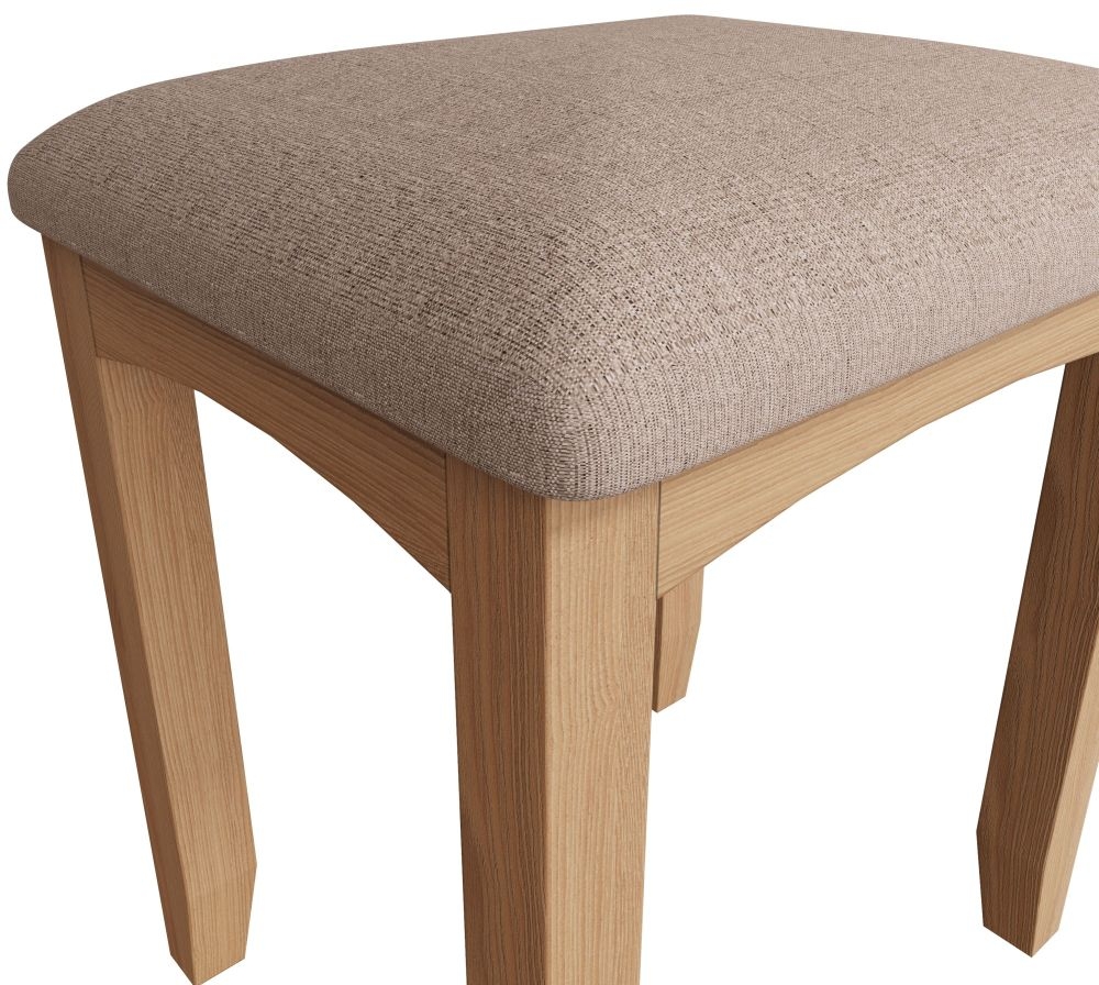 Product photograph of Eva Light Oak Stool from Choice Furniture Superstore.