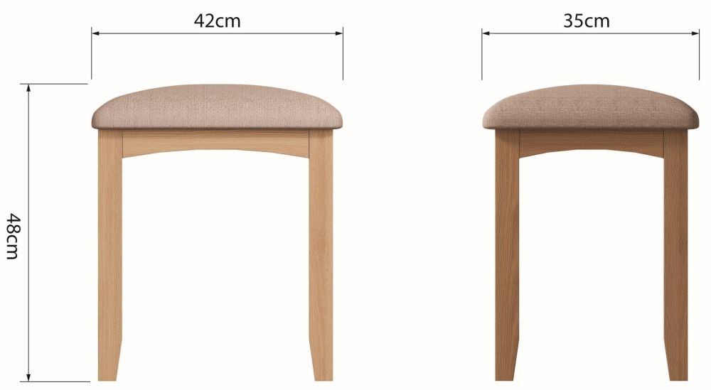 Product photograph of Eva Light Oak Stool from Choice Furniture Superstore.