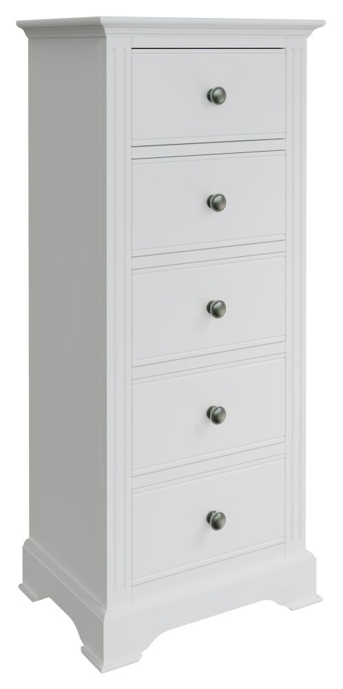 Product photograph of Ashby Painted 5 Drawer Tall Chest from Choice Furniture Superstore.