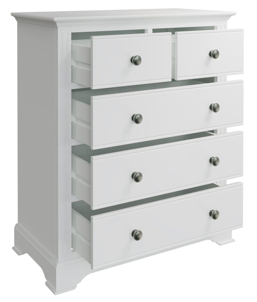 Product photograph of Ashby White Painted 2 3 Drawer Chest from Choice Furniture Superstore.