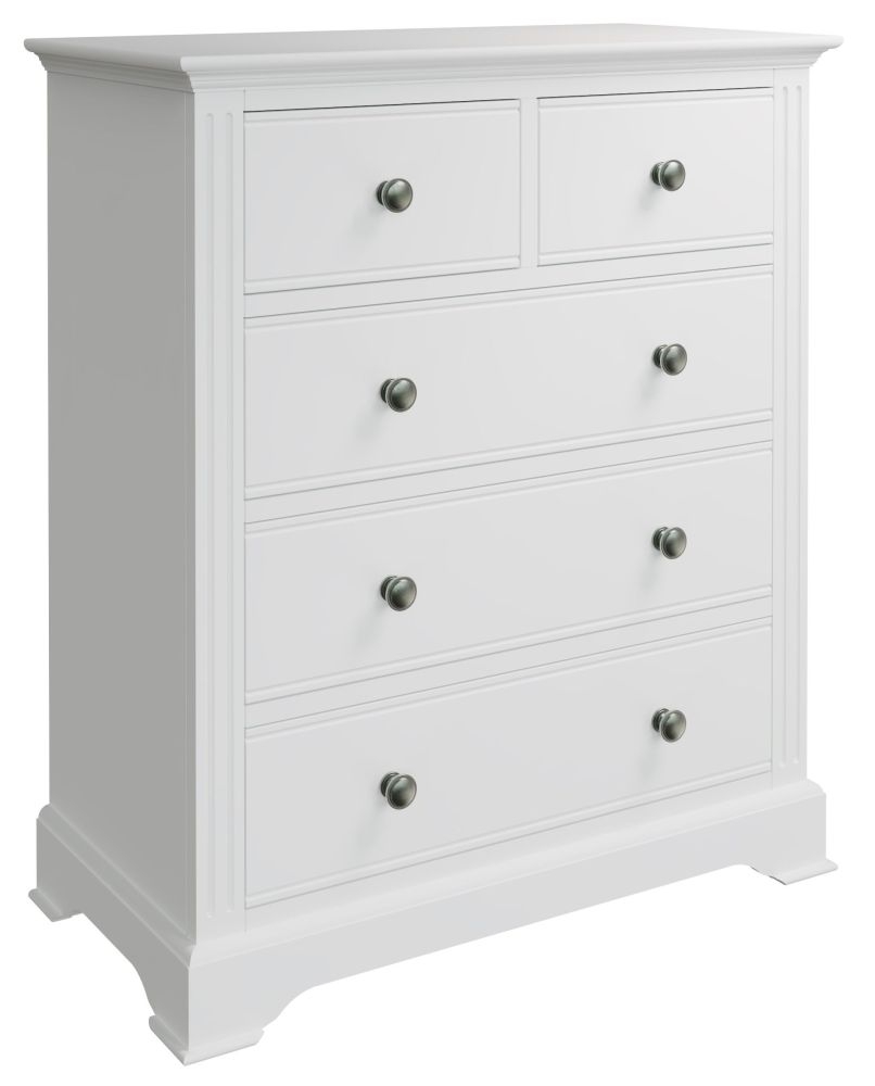 Product photograph of Ashby White Painted 2 3 Drawer Chest from Choice Furniture Superstore.