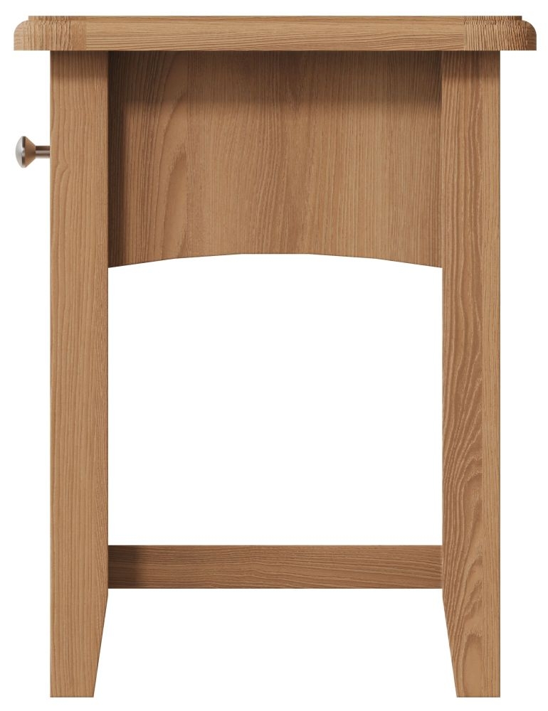 Product photograph of Eva Light Oak 1 Drawer Lamp Table from Choice Furniture Superstore.