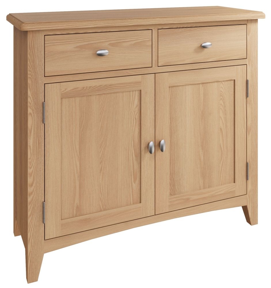 Product photograph of Eva Light Oak 2 Door 2 Drawer Sideboard from Choice Furniture Superstore.