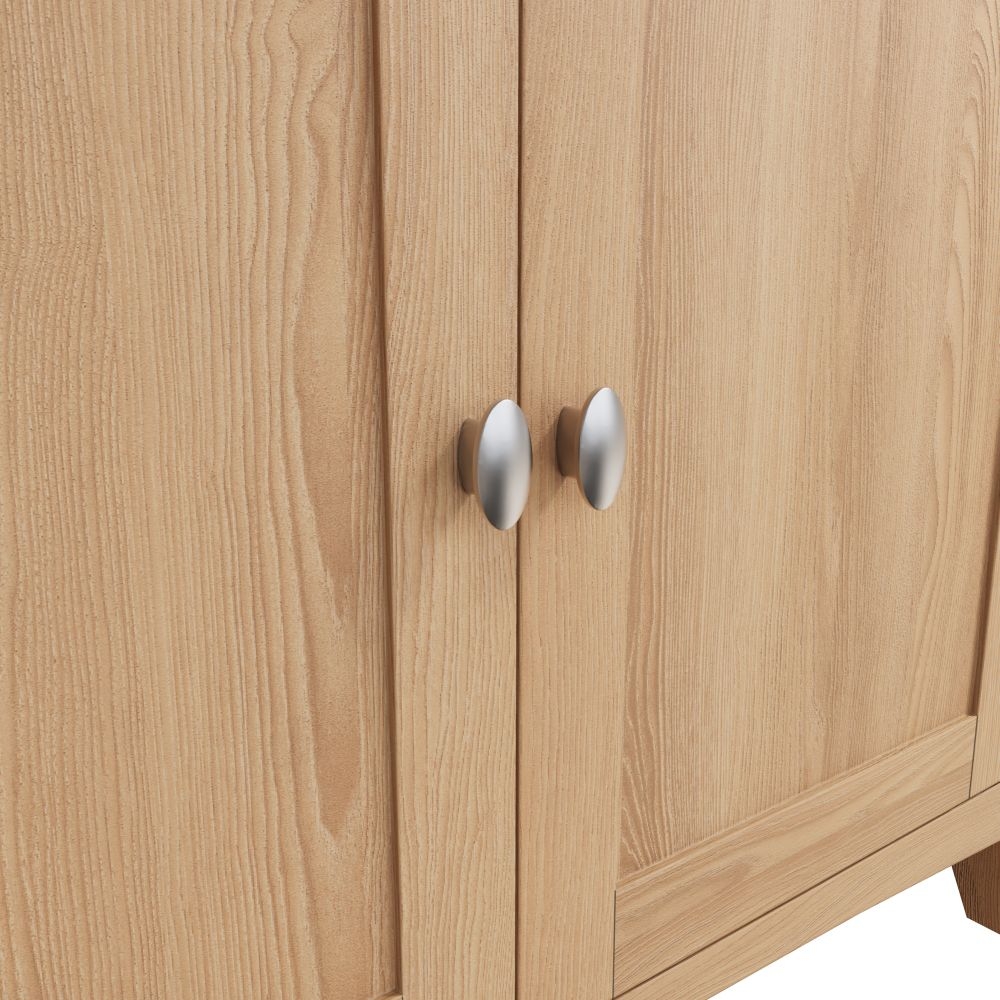 Product photograph of Eva Light Oak 2 Door 2 Drawer Sideboard from Choice Furniture Superstore.