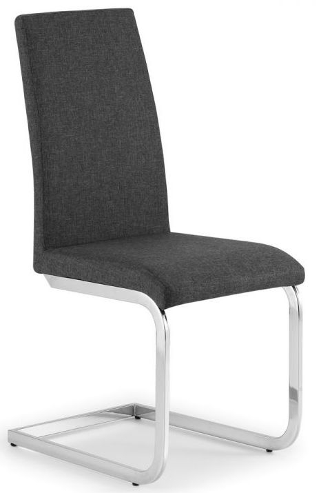 Product photograph of Set Of 2 Roma Grey Fabric Cantilever Dining Chair from Choice Furniture Superstore.