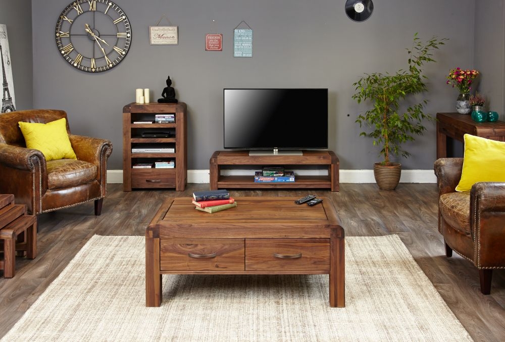 Baumhaus Shiro Walnut TV Cabinet - CFS Furniture UK
