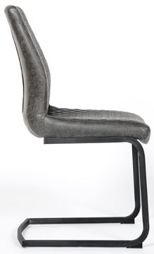 Charlie Grey Faux Leather Dining Chair (Sold in Pairs)