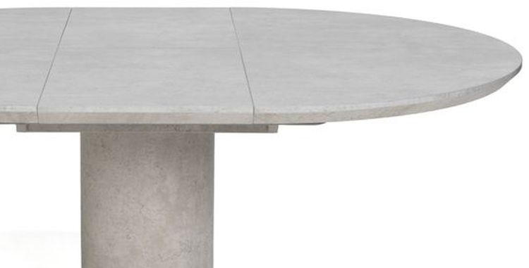 Product photograph of Delta Concrete Round Extending Dining Table from Choice Furniture Superstore.