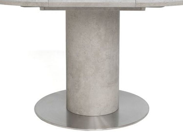 Product photograph of Delta Concrete Round Extending Dining Table from Choice Furniture Superstore.