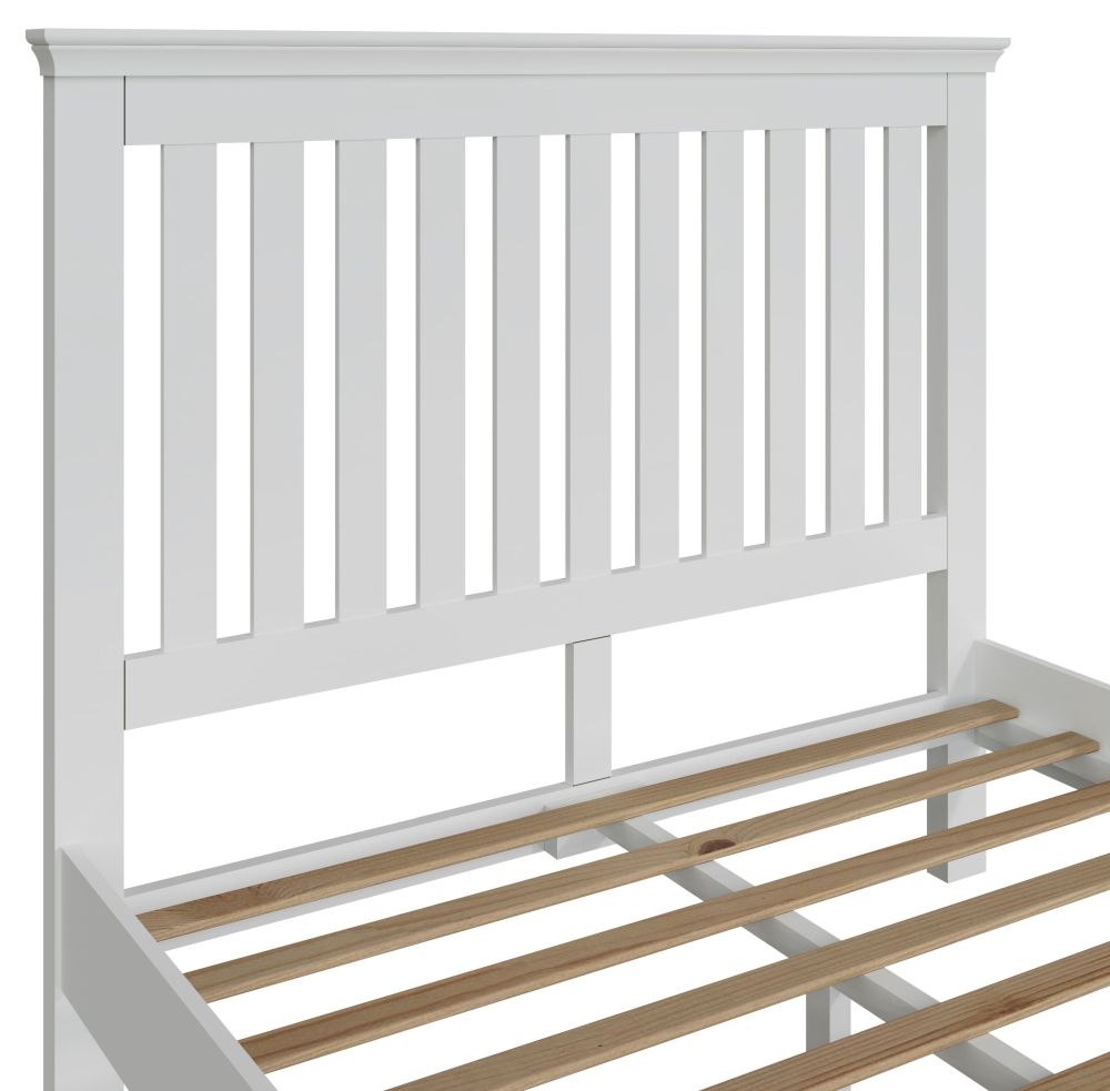 Product photograph of Chantilly White Painted Bed from Choice Furniture Superstore.