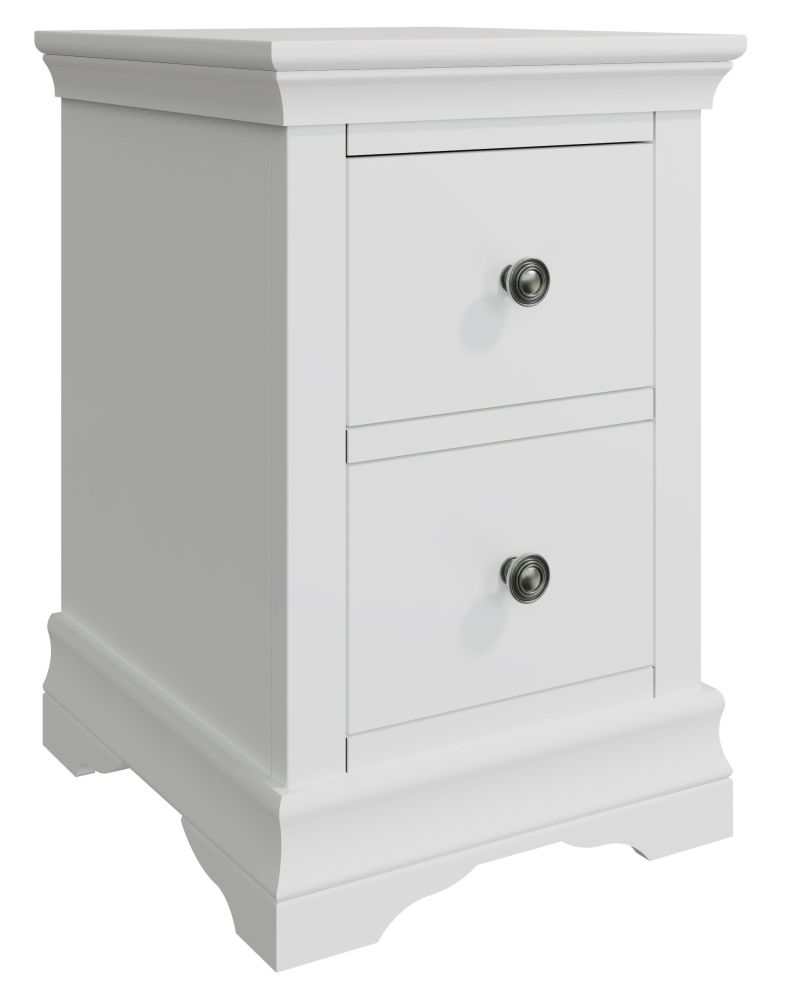 Product photograph of Chantilly Painted 2 Drawer Bedside Cabinet from Choice Furniture Superstore.