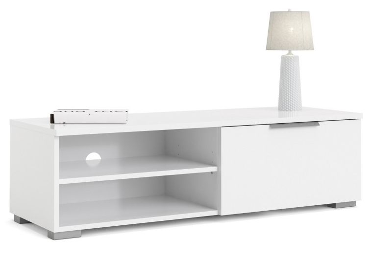 Product photograph of Match White Gloss 115cm Tv Unit from Choice Furniture Superstore.