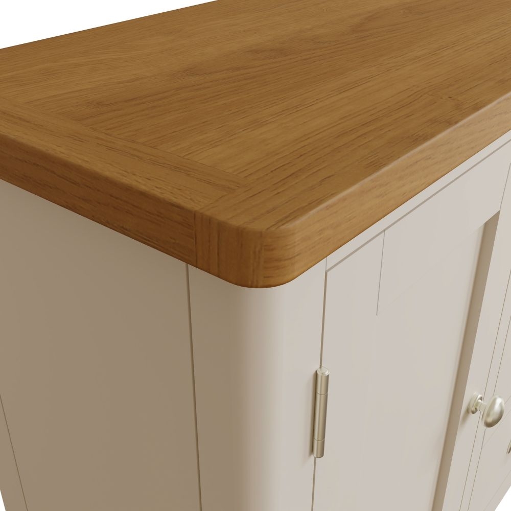 Product photograph of Portland Oak And Dove Grey Painted 2 Door 3 Drawer Sideboard from Choice Furniture Superstore.