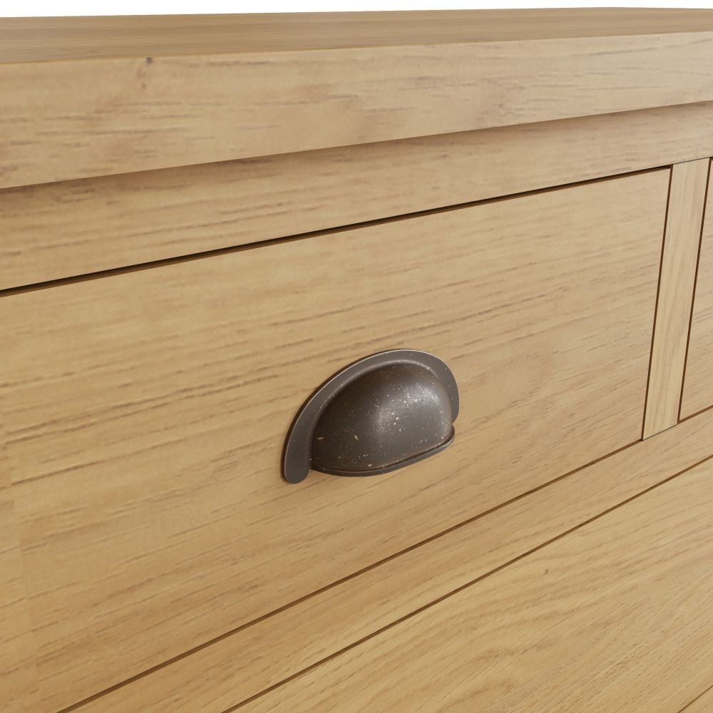 Product photograph of Hampton Rustic Oak 2 3 Drawer Chest from Choice Furniture Superstore.