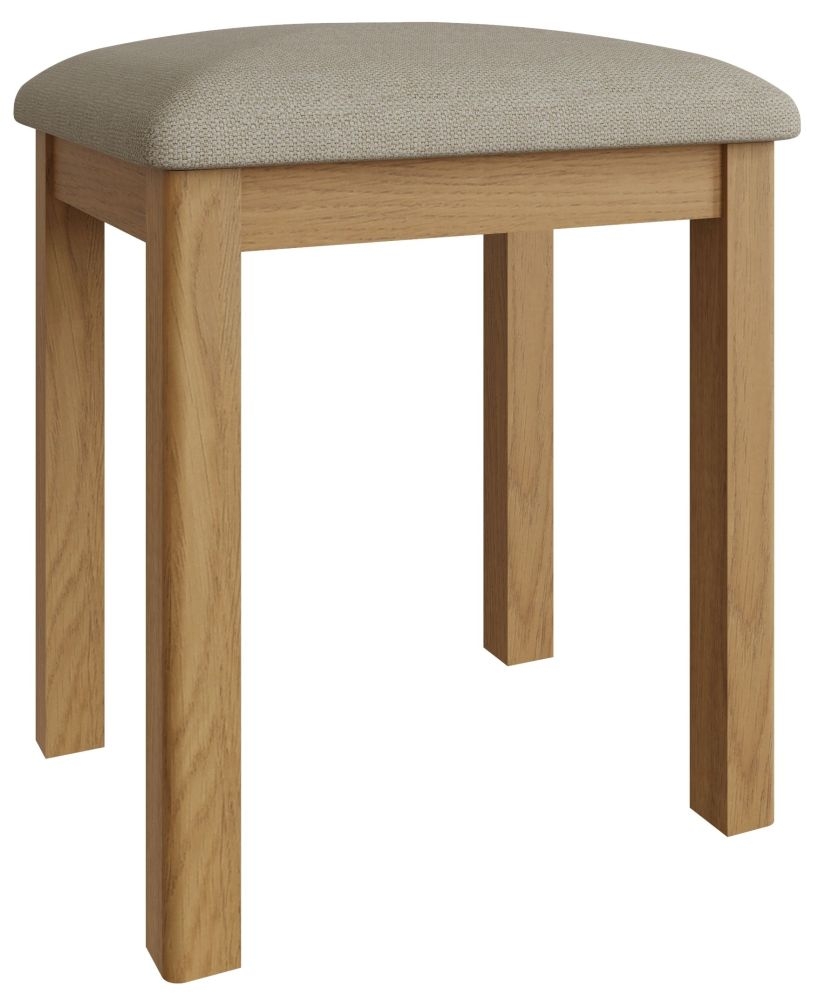 Product photograph of Hampton Rustic Oak Bedroom Stool from Choice Furniture Superstore.