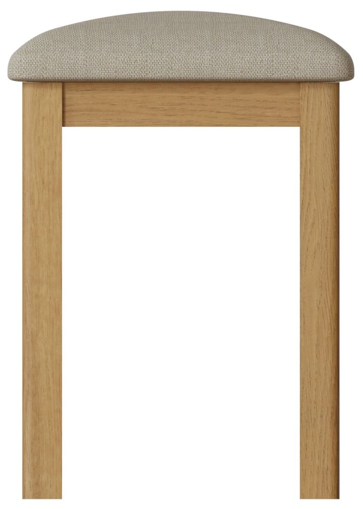 Product photograph of Hampton Rustic Oak Bedroom Stool from Choice Furniture Superstore.