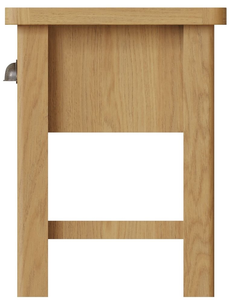 Product photograph of Hampton Rustic Oak 1 Drawer Lamp Table from Choice Furniture Superstore.