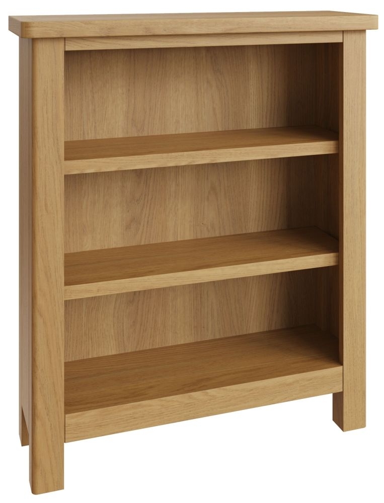 Product photograph of Hampton Rustic Oak Bookcase from Choice Furniture Superstore.