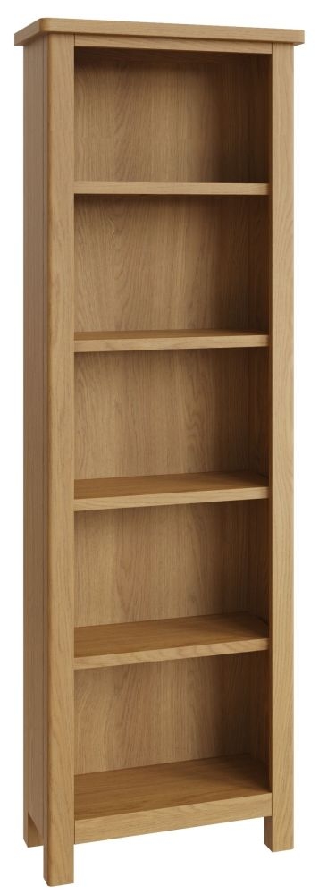 Product photograph of Hampton Rustic Oak Tall Bookcase from Choice Furniture Superstore.