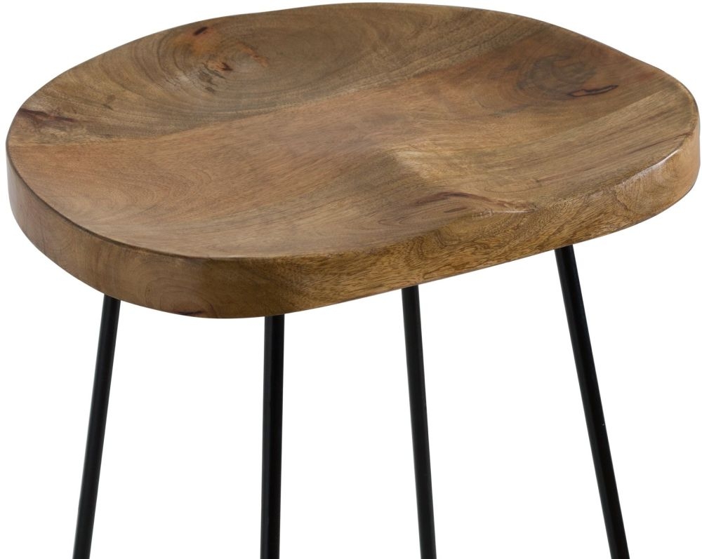 Product photograph of Clarkson Hardwood Shaped Bar Stool Sold In Pairs from Choice Furniture Superstore.