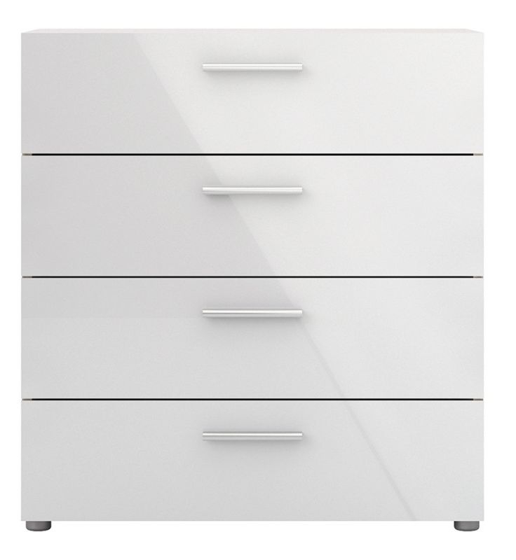 Product photograph of Pepe Chest Of 4 Drawer In Oak With White High Gloss from Choice Furniture Superstore.