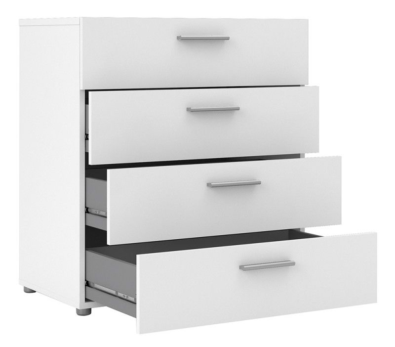 Product photograph of Pepe White 4 Drawer Chest from Choice Furniture Superstore.