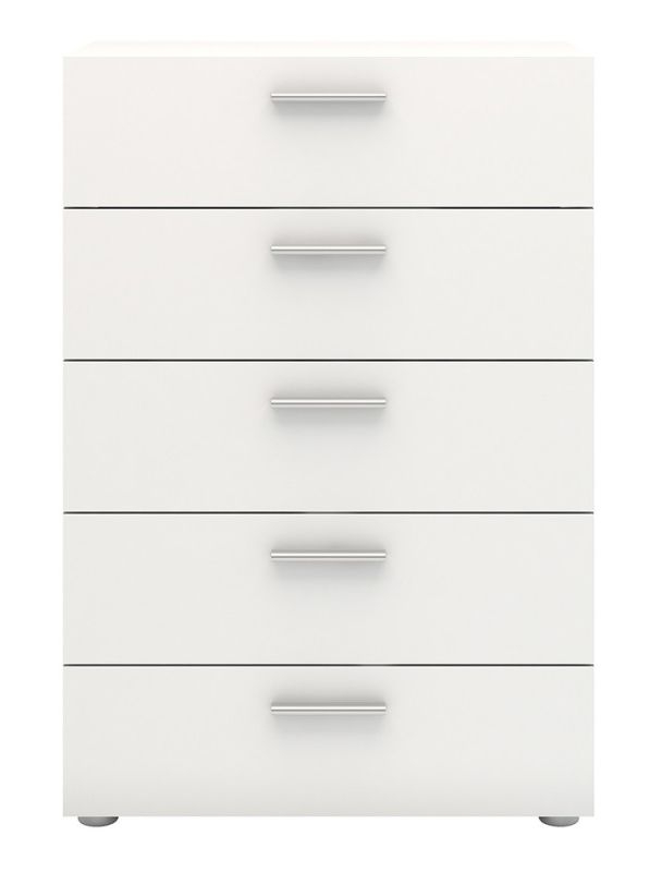 Product photograph of Pepe White 5 Drawer Chest from Choice Furniture Superstore.
