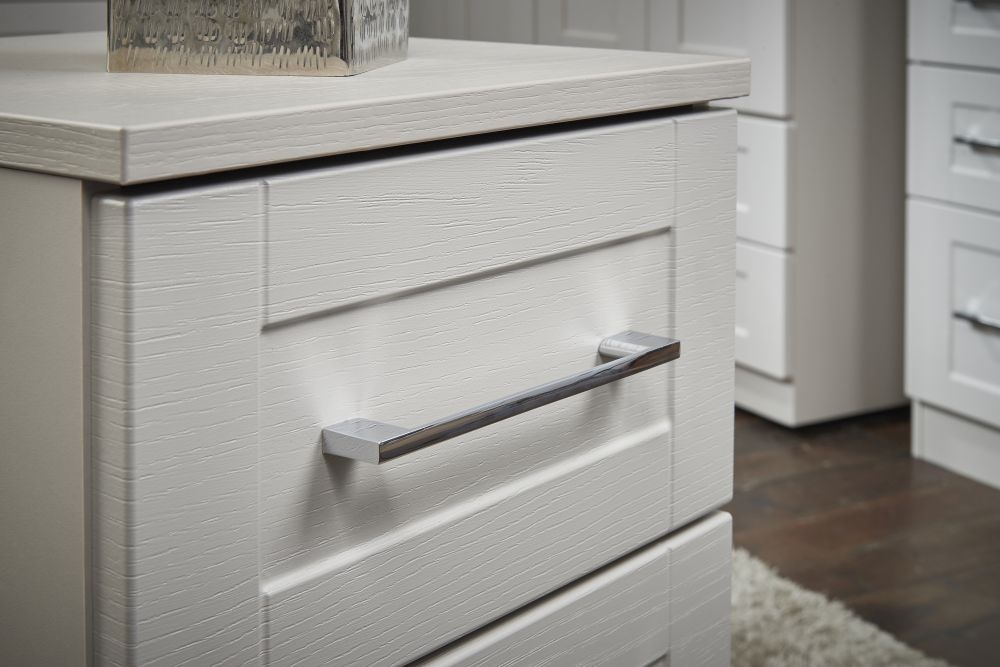 Product photograph of York Cashmere 2 Drawer Bedside Cabinet from Choice Furniture Superstore.