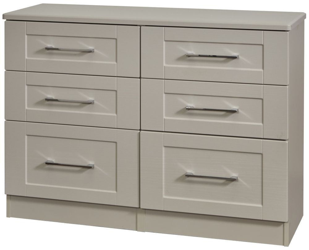 Product photograph of York 6 Drawer Midi Chest from Choice Furniture Superstore.
