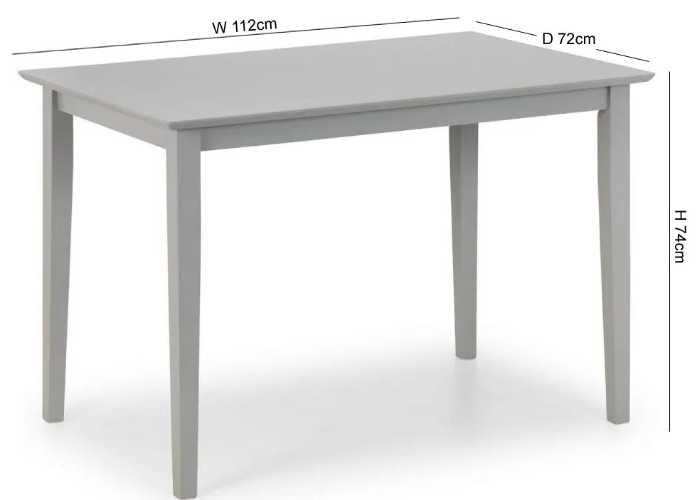 Product photograph of Kobe Lunar Grey Compact Dining Table - 4 Seater from Choice Furniture Superstore.