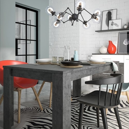 Product photograph of Zingaro Slate Grey 6 Seater Dining Table from Choice Furniture Superstore.