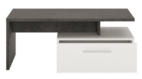 Product photograph of Zingaro Grey And White 2 Drawer Coffee Table from Choice Furniture Superstore.