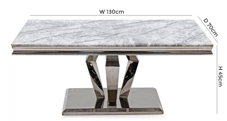 Product photograph of Vida Living Arturo Grey Marble Coffee Table from Choice Furniture Superstore.