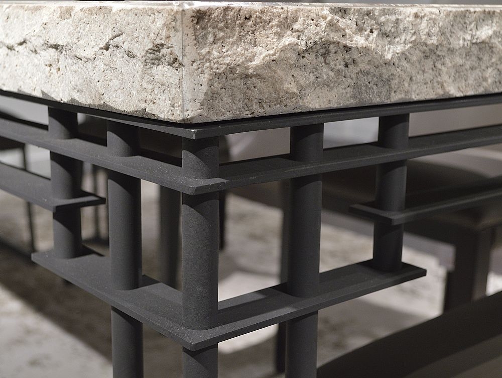 Product photograph of Stone International Brooklyn Occasional Table - Marble And Dark Grey Metal from Choice Furniture Superstore.