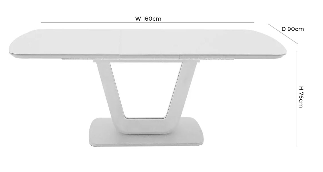 Product photograph of Vida Living Lazzaro 160cm-200cm Extending Dining Table from Choice Furniture Superstore.