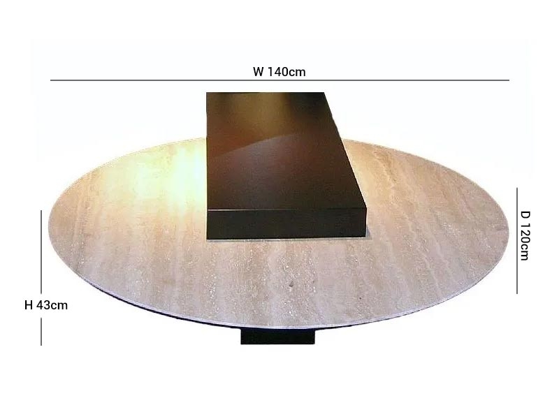 Product photograph of Stone International Helen Round Coffee Table - Marble And Wenge Wood from Choice Furniture Superstore.